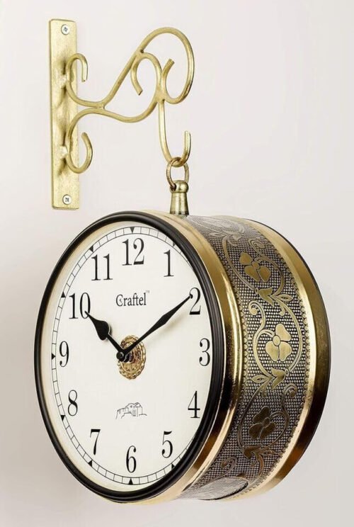 Antique Victoria Double Sided Railway Station Functional Wall Clock for Home