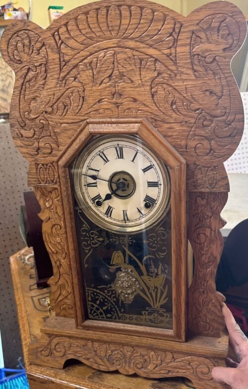 Antique Vintage SESSIONS Mantle Chime Clock w/Key Works