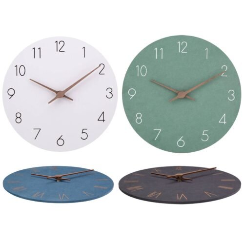 Antique Wall Clock Large Wood Silent Battery Operated Analog Clock Home Decor