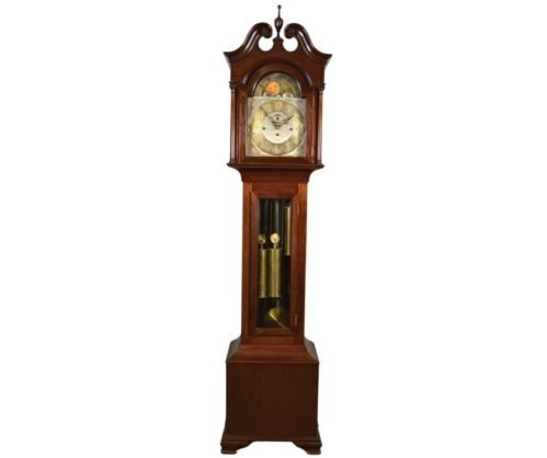 Antique Walnut Grandfather Clock by Herschede #21976