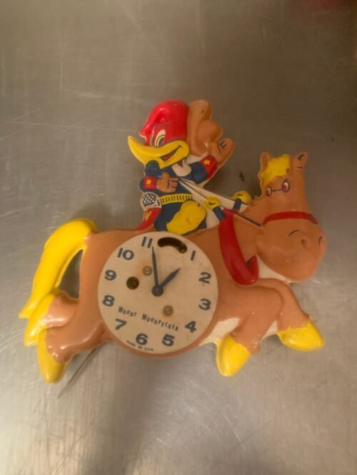 Antique Woody Woodpecker Clock, As IS, 1949 - BOx