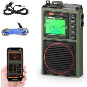 APP Control Shortwave Radio, Portable AM/FM/VHF/SW/WB Weather Radio Pocket Radio Rechargeable with...