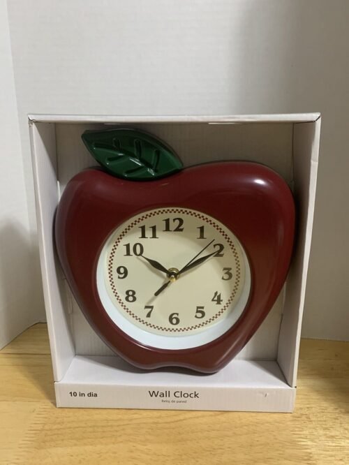 Apple Wall Clock 10" Three-Dimensional Wall Clock
