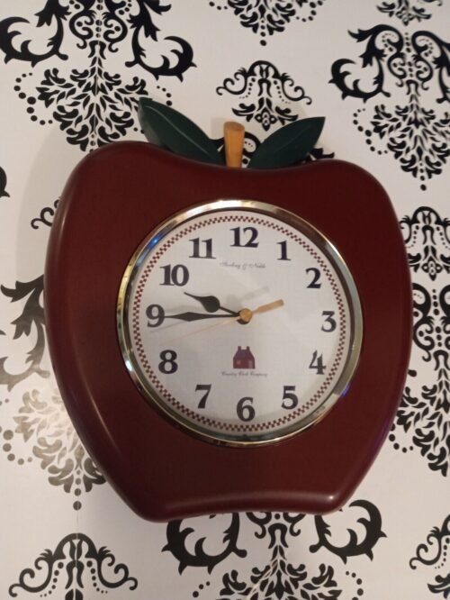 Apple Wall Clock Country Clock Co Sterling And Noble Farmhouse Decor Working