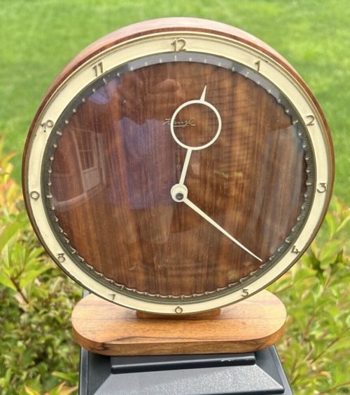 ART DECO BAUHAUS WOOD DESK CLOCK KIENZLE HEINRICH MOELLER GERMANY