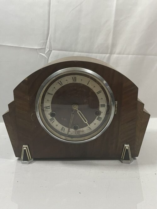 Art Deco Westminster Chime Clock Enfield Geometric Mantel Mechanical
