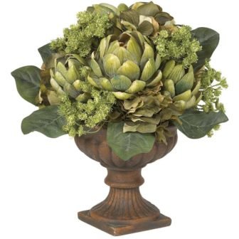 Artificial Artichoke Centerpiece Silk Flower Arrangement