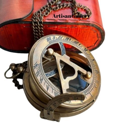 ArtisanGallery Antique Brass Sundial Compass Sundial Clock Son Gifts Mom to S...