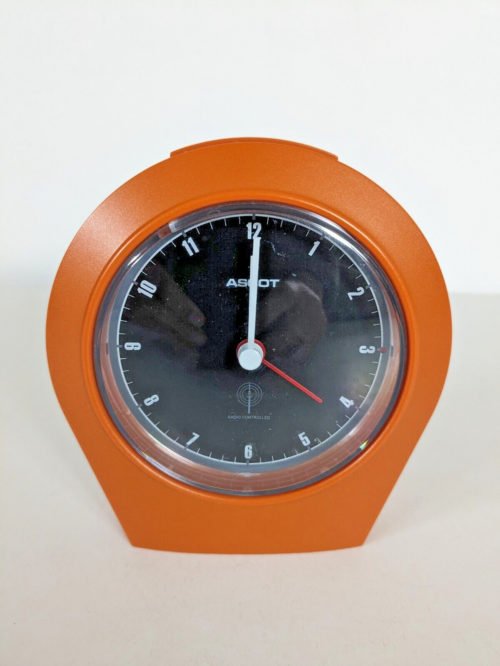 Ascot Retro Radio Controlled Orange Design Table Clock