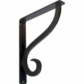 Ashford 1-1/2 in. x 12 in. x 10 in. Wrought Iron Bracket