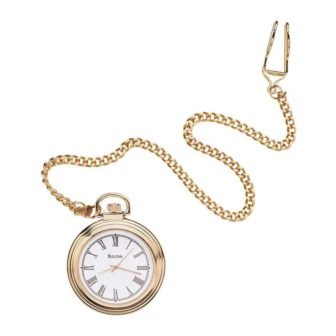 Ashton Gold Pocket Watch with Solid Wood Presentation Box