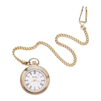 Ashton Gold Pocket Watch with Solid Wood Presentation Box