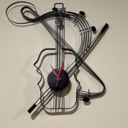 Ashton Sutton Rhapsody METAL Wall Clock Musical Instrument Guitar
