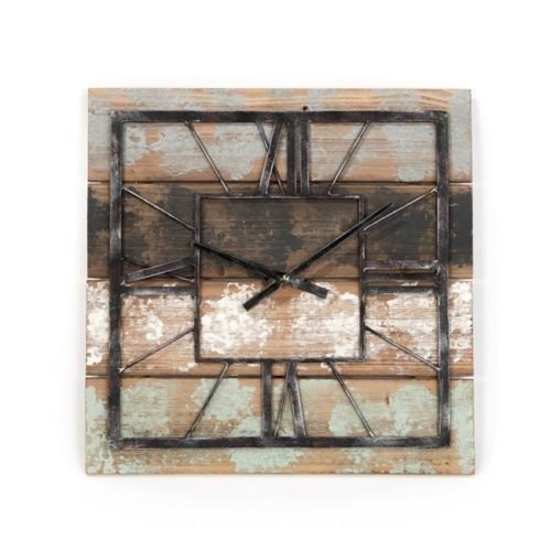 Aspire 8217 20 x 20 x 1.5 in. Weston Square Wall Clock Multi Color