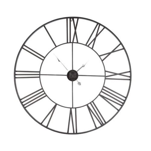 Aspire 9991 36 in. Solange Round Metal Wall Clock Light Gray
