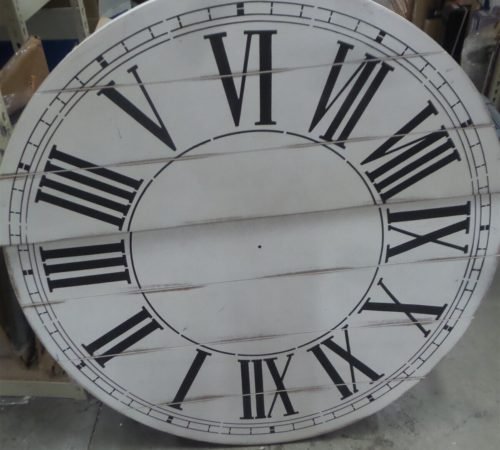 Aspire Home Accents 7005 Renata Oversize Shiplap Wall Clock - White- 4ft