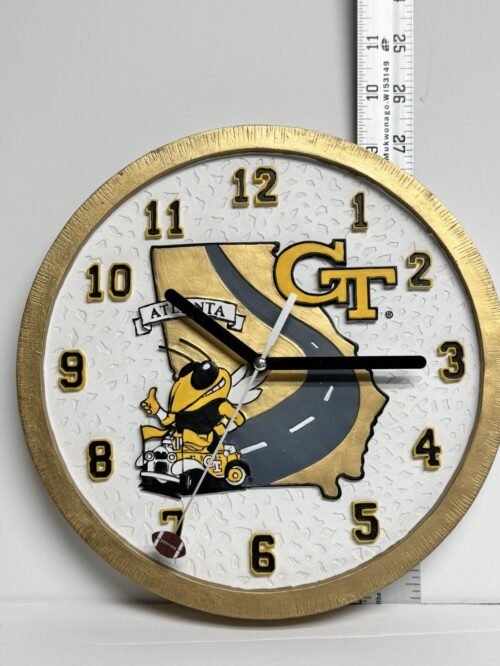 Atlanta GT Georgia Tech BUZZ Wall Clock NIB Gold