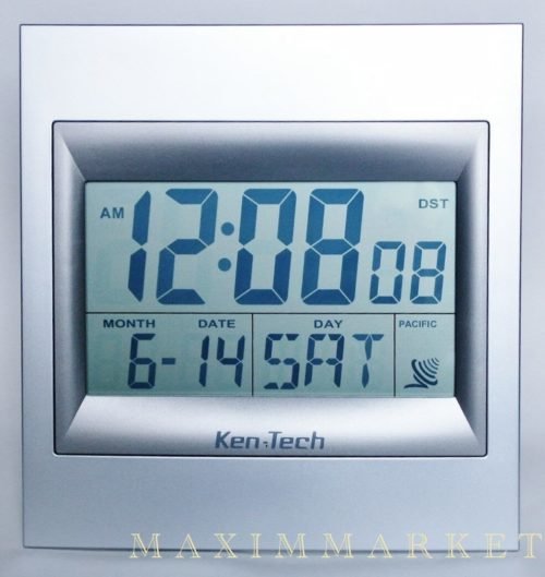 ATOMIC RADIO CONTROLLED LCD ALARM CLOCK WITH 2" HIGH NUMBERS