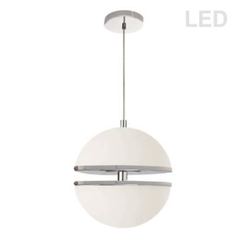 Atomic 30-Watt Integrated LED Polished Chrome Pendant