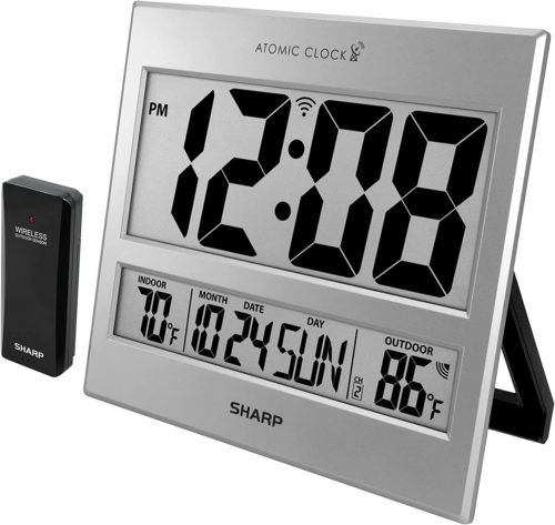 Atomic Clock - Atomic Accuracy - Never Needs Setting! -Silver Tech Style - Jumbo