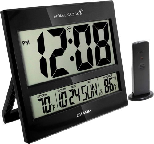 Atomic Clock - Never Needs Setting! - Jumbo 3" Easy to Read Numbers - Indoor/Out