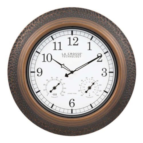 Atomic Metal Indoor/Outdoor Large 22.5" LA CROSSE Wall Clock