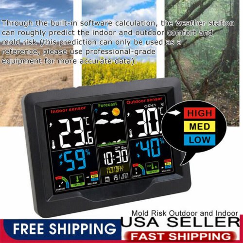 Atomic Projection Alarm Clock With Weather Station For Bedrooms Projector Clocks