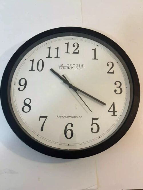 Atomic Wall Clock LA Crosse Technology WT-3143A Analog 14" x 14" inches