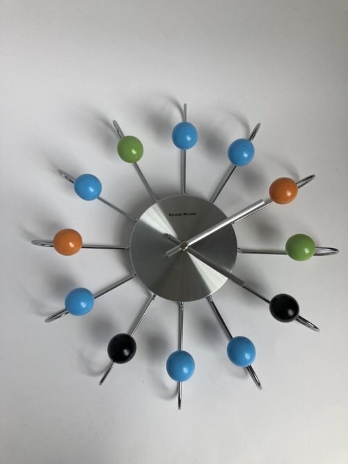 Atomic Wall Clock Multi Modern Brass Decent Home - Unique Look clock 12inch