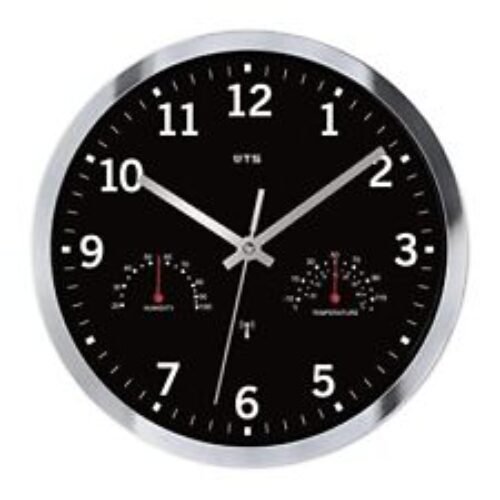 Atomic Wall Clock with Hygrometer and Thermometer Radio Wave og Clocks Battery