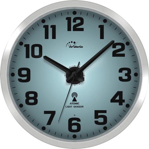 Atomic Wall Clock with Night Light - Silent Lighted up Wall Clock Glow in the Da