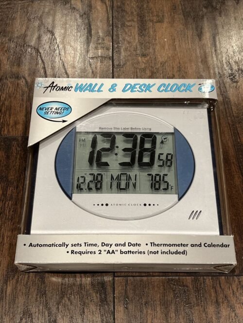 Atomic Wall Or Desk Clock with Stand Brand New