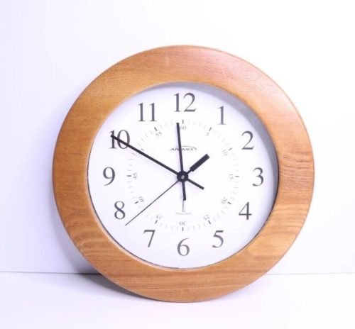 ATOMIX 12 Inch ATOMIC RADIO CONTROLLED WALL CLOCK For Parts/Repair AS IS