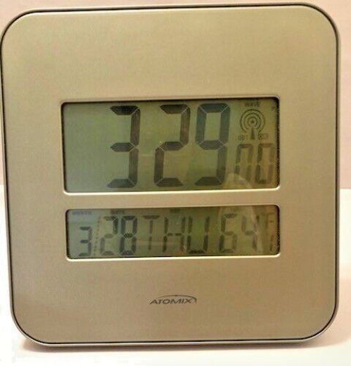 Atomix Calendar Clock Wall Thermometer Desk Temperature Time Date Tested Vintage