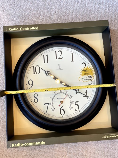 ATOMIX radio controlled Decorative Clock Thermometer NEW in Box