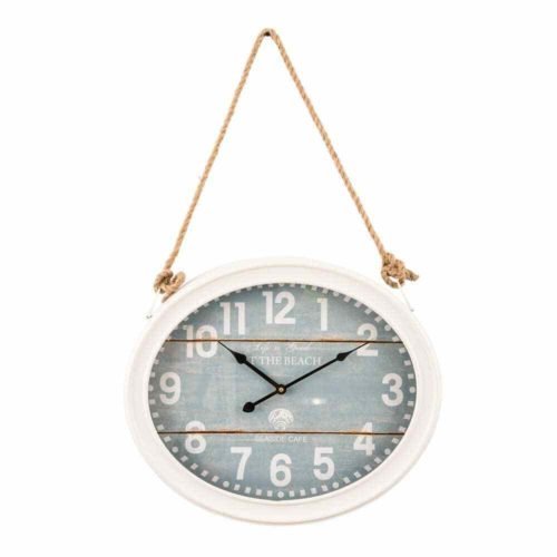At The Beach White Roped Wall Clock