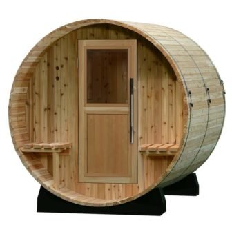Audra Cedar 4-Person Electric Canopy Barrel Sauna