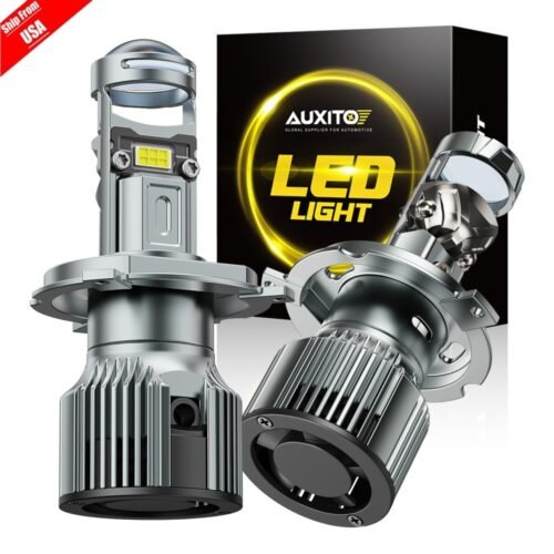 AUXITO H4 Bi LED Projector Lens LED Headlight Bulbs 50000LM High Low Beam 100W