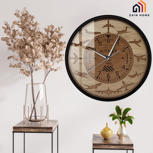 Aviation Altimeter LED Wall Clock Airplane Altitude Decor Pilot Home Gift