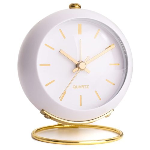 AYRELY® Battery Operated Desk Alarm Clocks with Light,Retro Silent No Ticking...