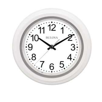 Back Lite Dial 10 in. White Wall Clock