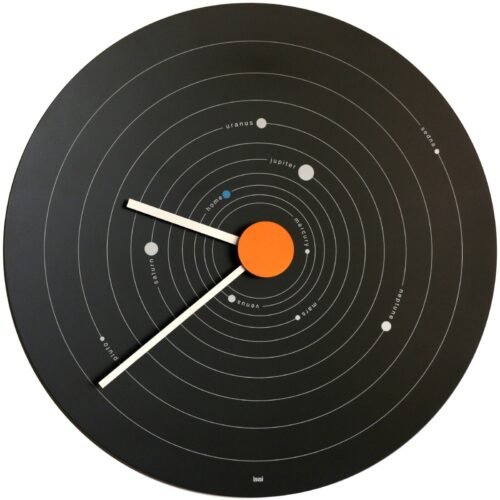 Bai 16" Solar System Metal Wall Clock (Astronomy, Science, Classroom, Kids)