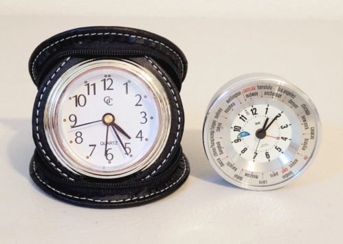 Bai Auto-Align World Trotter Alarm Travel Clock & Guess Quartz Travel Clock