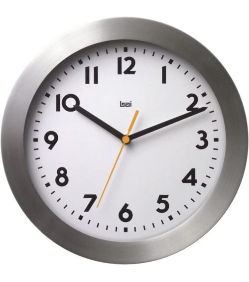 Bai Designer Wall Clock. Modern Design, Retro Vintage Appeal. 10” Diameter