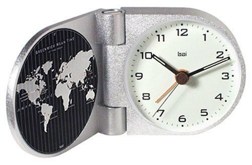 Bai World Trotter Solid Aluminum Travel Alarm Clock, Gotham