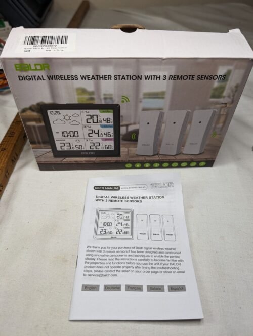 Baldr Digital Wireless Weather Station In/Outdoor 3 Thermo Hygrometer Sensor Opn