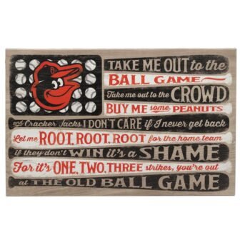 Baltimore Orioles Canvas Flag Wall Art