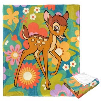Bambi 80th Celebration Mod About Bambi Silk Touch Multi-Colored Throw Blanket