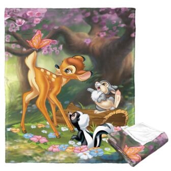 Bambi Sweet Bambi Dear Silk Touch Multi-Colored Throw Blanket