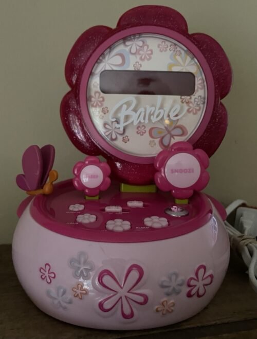 Barbie Alarm Clock Radio AM FM Nightlight Mattel Talking Barbie tested works EPC
